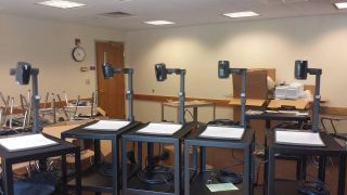 Replacing OVs with document cameras improves accessibility, as these endpoints can be fed into lecture capture systems.