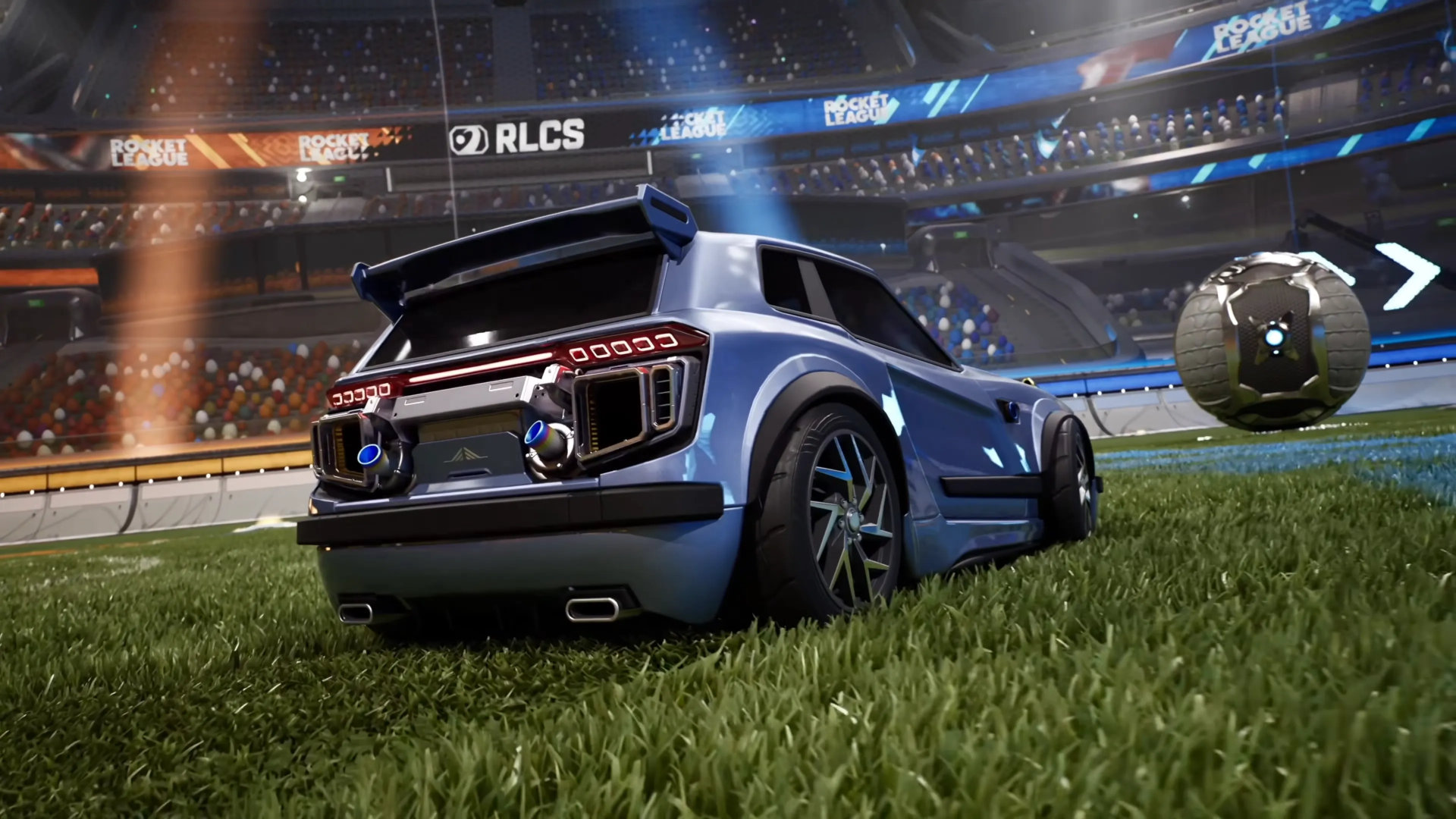 A screenshot from Epic Games' State of Unreal Chicago 2026 livestream, displaying Rocket League running on Unreal Engine 6