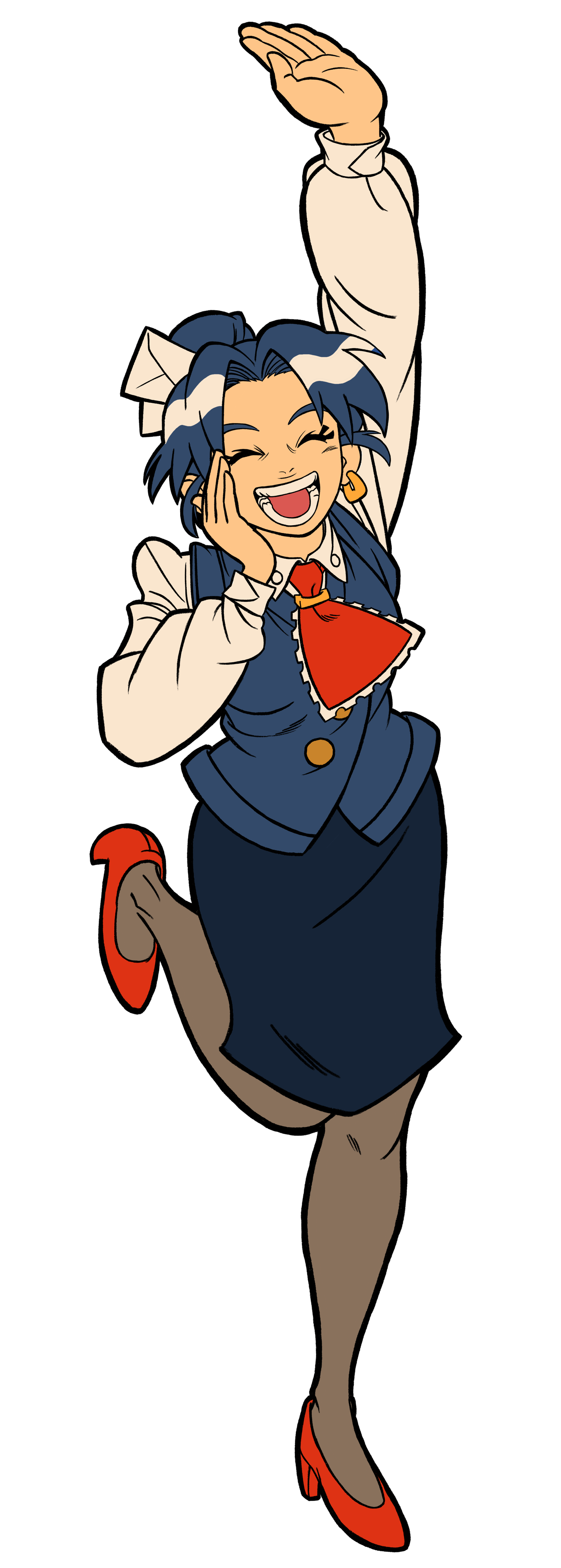 Tanuki Pon's Summer; cartoon character art for a video game