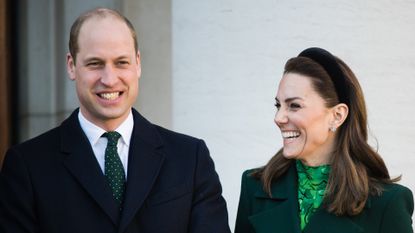 Prince William and Kate Middleton, Duchess of Cambridge meet Ireland's Taoiseach Leo Varadkar and his partner Matthew Barrett on March 03, 2020