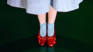 Dorothy Gale's iconic ruby slippers from the Wizrd of Oz. 