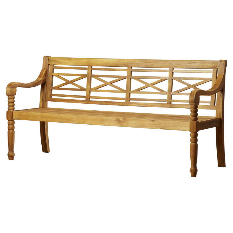 Highland Dunes Paull Wooden Garden Bench &amp;amp; Reviews | Wayfair