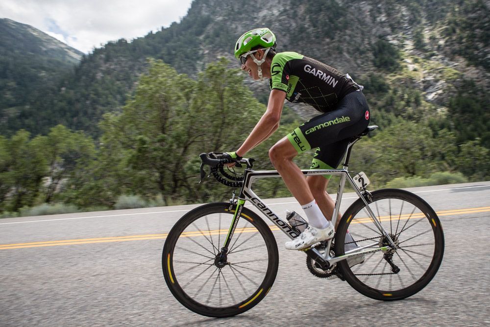 Joe Dombrowski (Cannondale) goes solo.