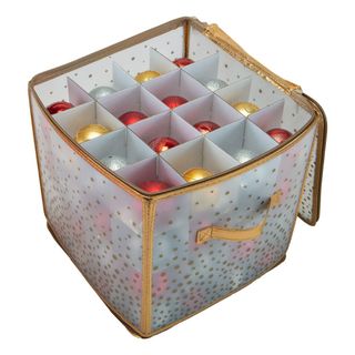 Simplify 64-Count Ornament Storage Box Organizer 