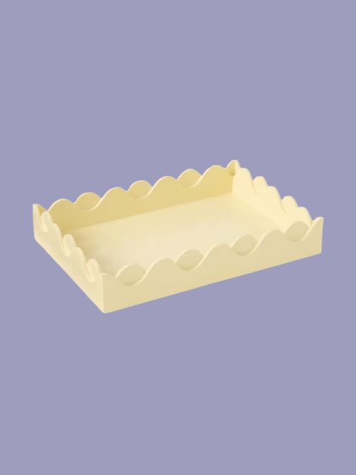 Scalloped Bubble Tray in Pastel Yellow