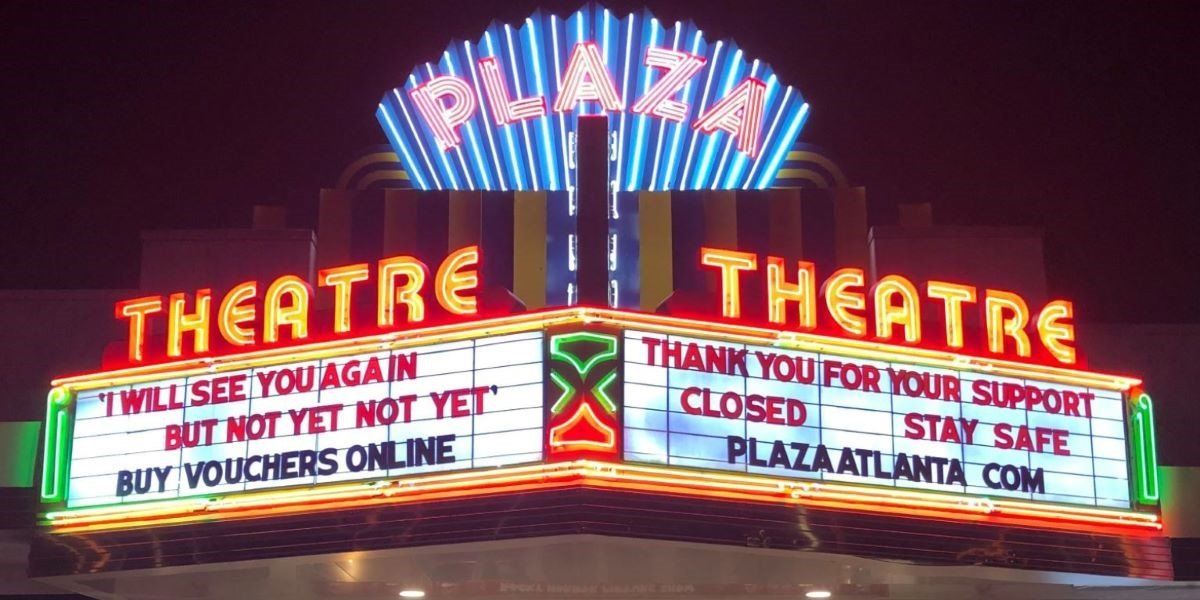 Movie theater marquee