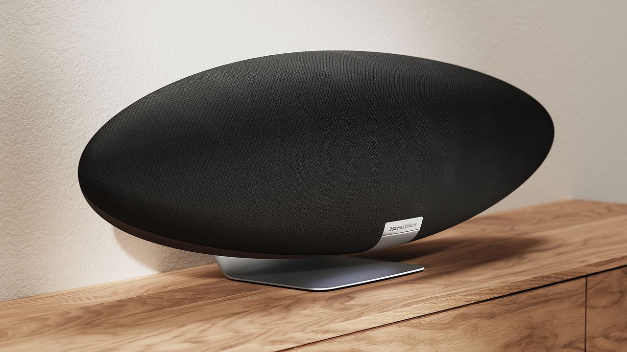 Bowers &amp; Wilkins Zeppelin on wooden surface