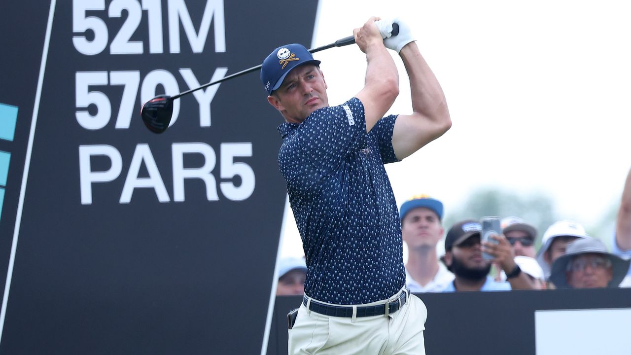 Bryson DeChambeau (USA) during the opening round of LIV Golf Nashville on June 21, 2024 at the Grove Golf Course in College Grove, Tennessee.