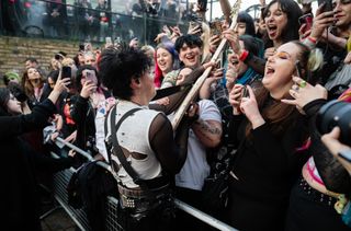 Yungblud performs live at the announcement of Bludfest 2024 at Camden Stables Market on March 18, 2024 in London, England