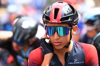 SCHAUINSLAND GERMANY AUGUST 27 Egan Arley Bernal Gomez of Colombia and Team INEOS Grenadiers prior to the 37th Deutschland Tour 2022 Stage 3 a 1489km stage from Freiburg to Schauinsland 1200m DeineTour on August 27 2022 in Schauinsland Germany Photo by Stuart FranklinGetty Images