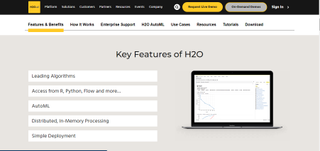 Website screenshot for H2O.ai
