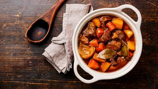 Beef stew in a bowl