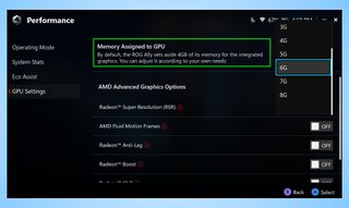 Armoury Crate optimization menu