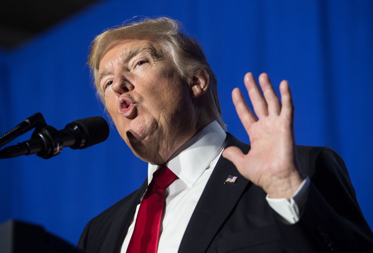 President Donald Trump speaks in Washington, D.C.