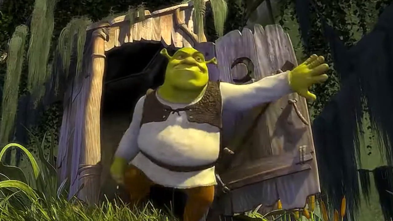 Shrek dejando la letrina