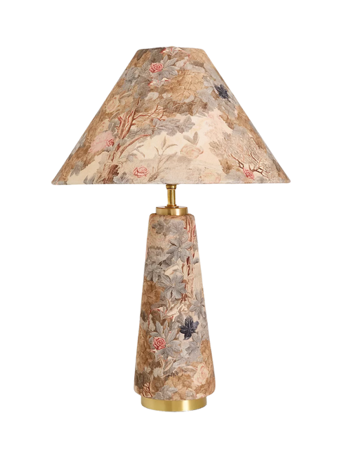 Lulu Printed Fabric Upholstered Empire Table Lamp