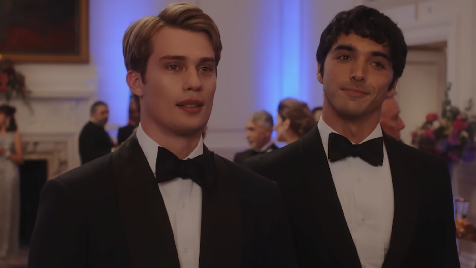 Prince Henry and Alex in tuxedos in Red, White &amp;amp; Royal Blue
