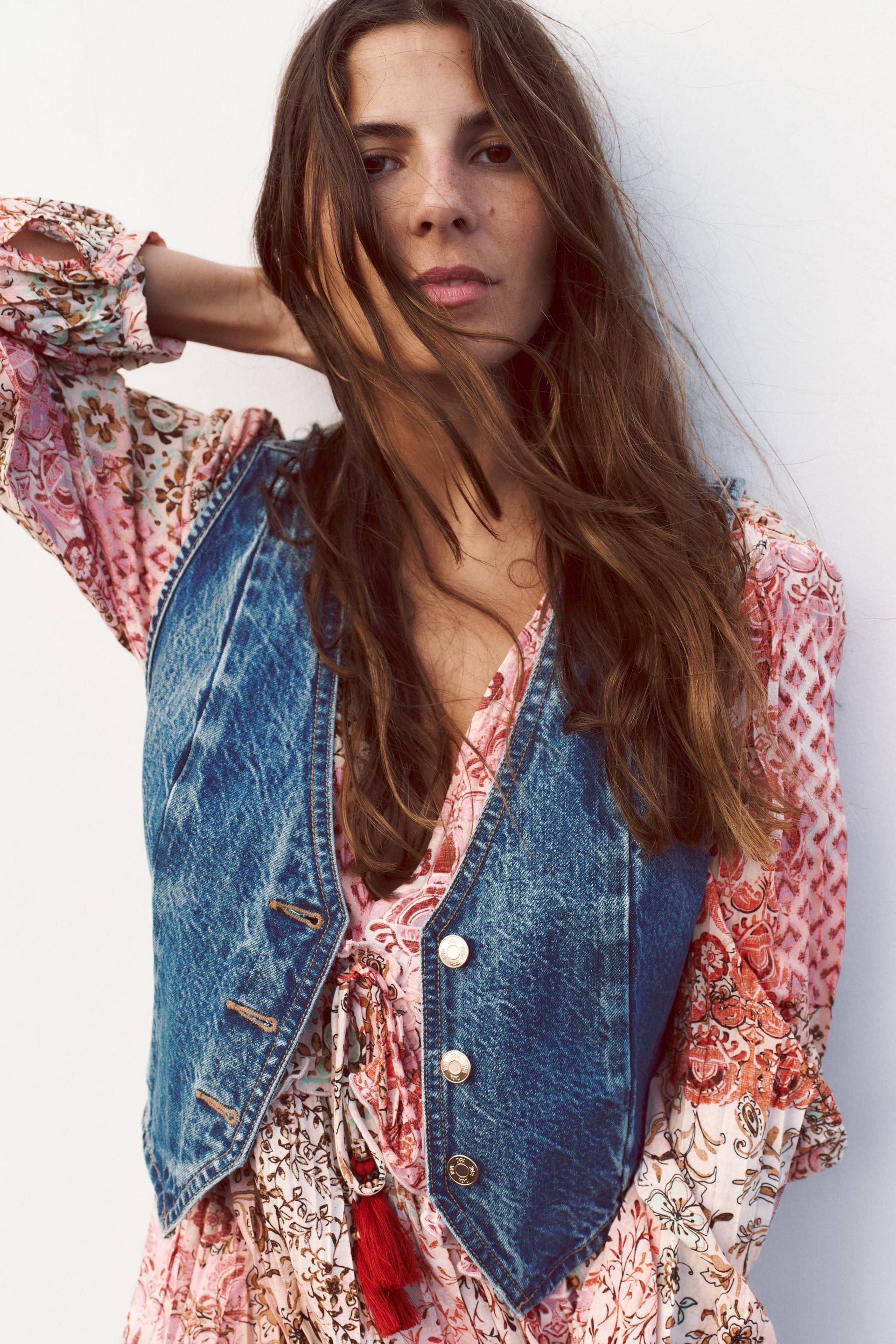 Z1975 Denim Cropped Waistcoat