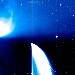 STEREO Watches the Sun Blast Comet Pan-STARRS