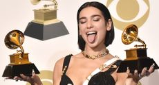 Dua Lipa attends the Grammys - the 61st Grammy Awards Press Room at Staples Center on February 10, 2019 in Los Angeles, California