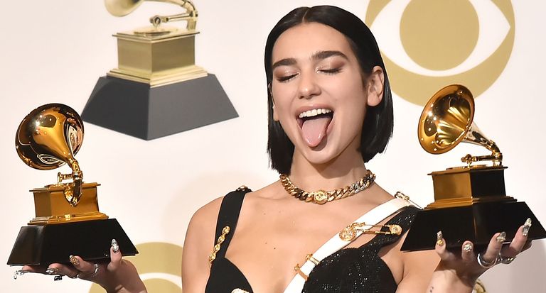 Dua Lipa attends the Grammys - the 61st Grammy Awards Press Room at Staples Center on February 10, 2019 in Los Angeles, California