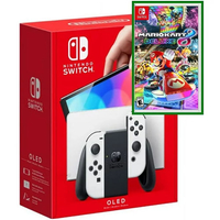 Nintendo Switch OLED Mario Kart Bundle:&nbsp;was $359 now $409 @ Walmart
This deal gets you the latest version of Nintendo's popular hybrid console, including the lovely white Joy-Con controllers, and Mario Kart 8 Deluxe, for just $10 more than you'd pay for the console alone at Amazon or Best Buy.
Price check:&nbsp;$349 (no game) @ Amazon | $349.99 (no game) @ Best Buy