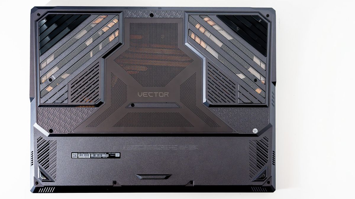 An MSI Vector A18 HX laptop on a white background.