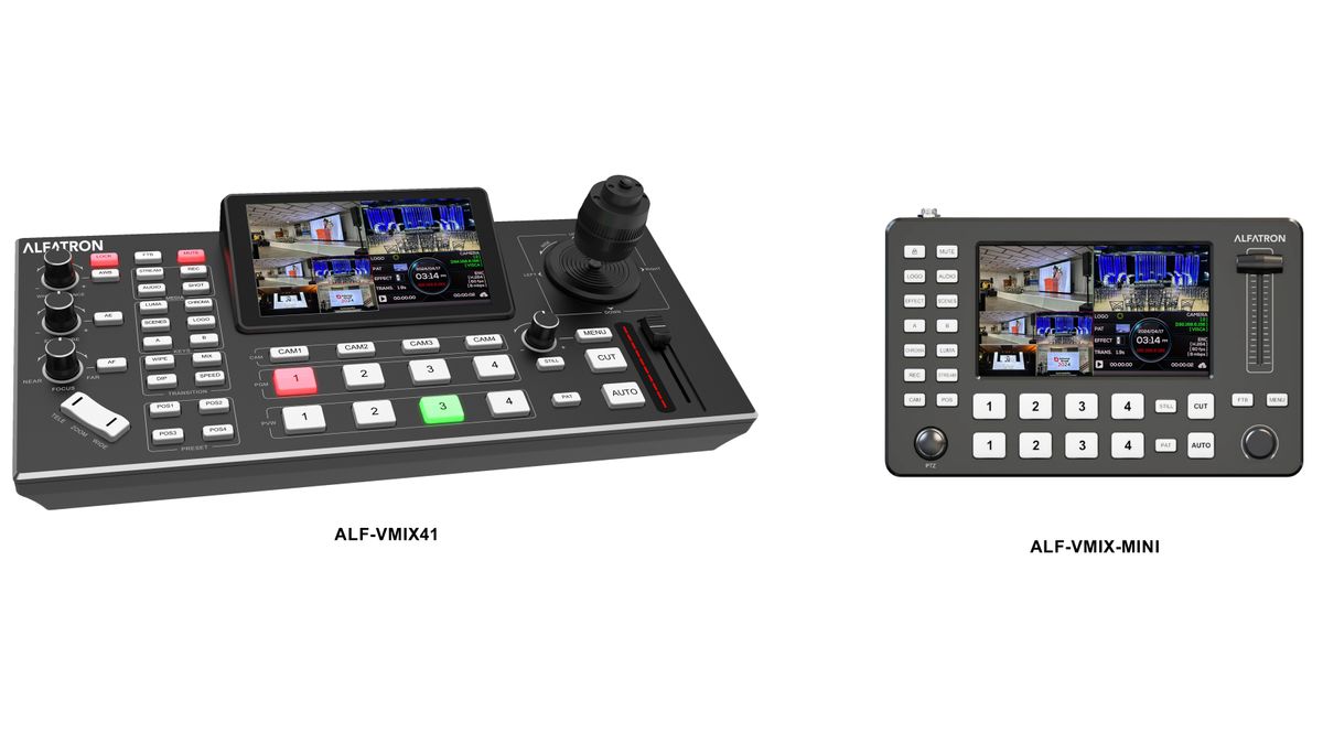 The Alfatron VMix41 and VMix-Mini Video Switchers.