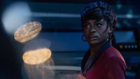 Celia Rose Gooding as Uhura in Star Trek: Strange New Worlds, episode 10, season 4