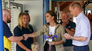 Prince William, Prince of Wales and Catherine, Princess of Wales visit the RNLI Lifeboat Station