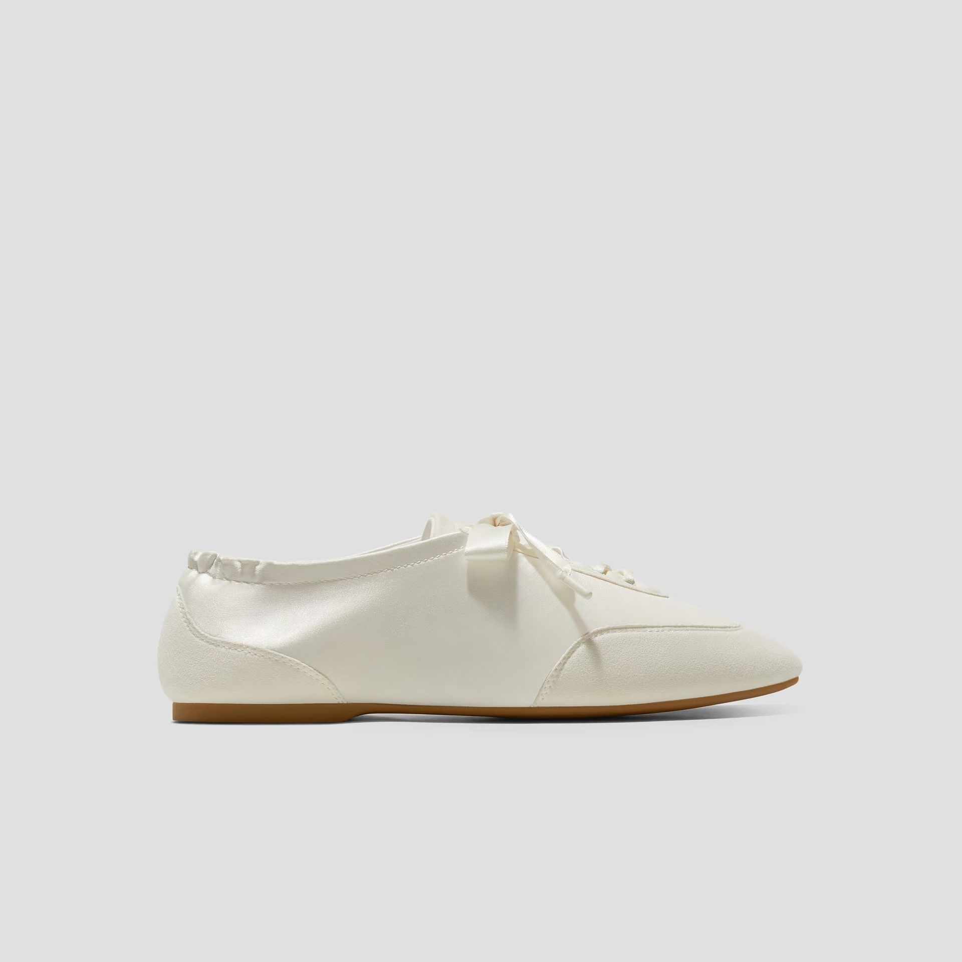 Vivaia, Square-Toe Lace-Up Satin Sneakerina