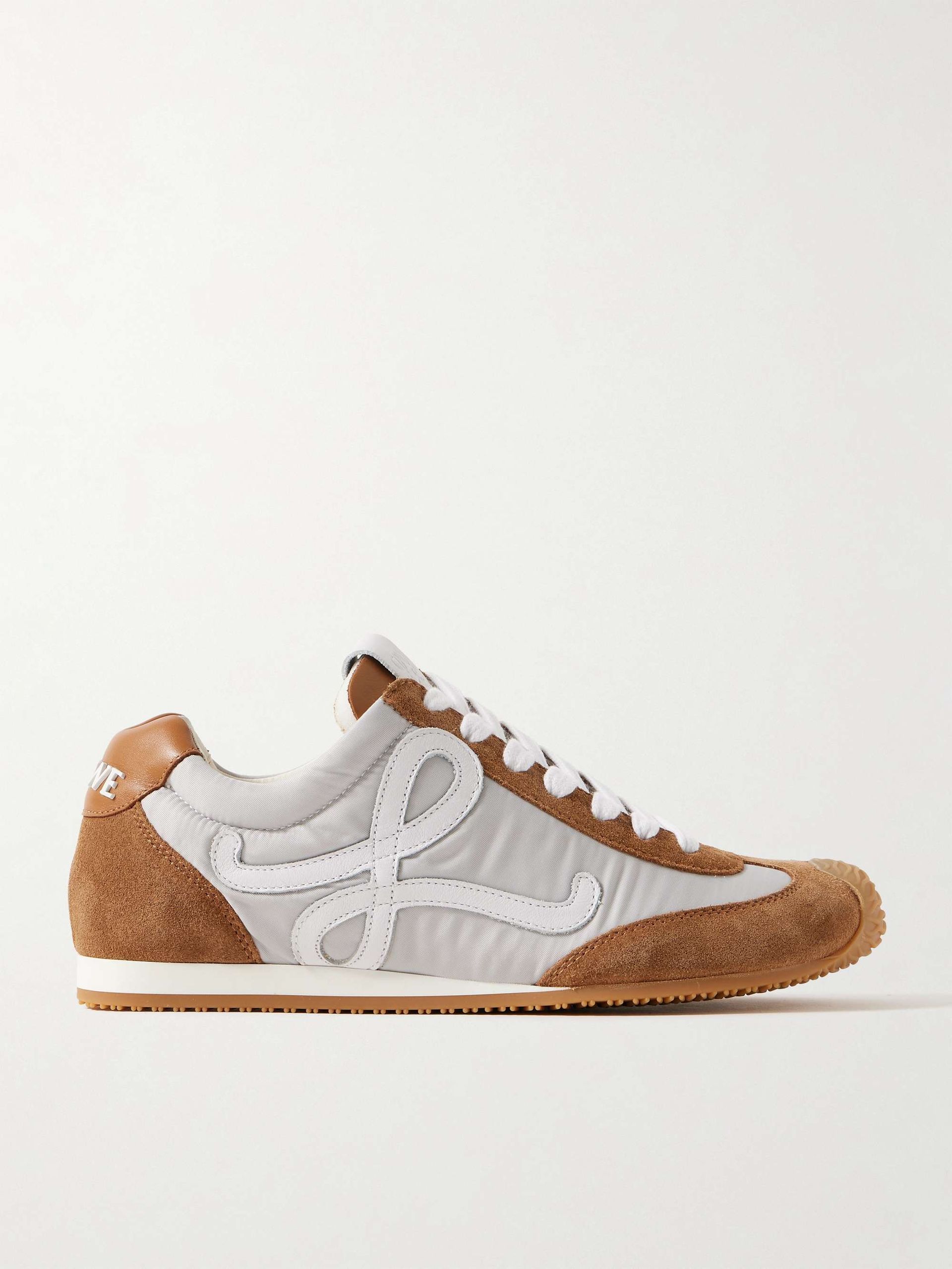Ballet Runner 2.0 Logo-Appliquéd Shell, Suede and Leather Sneakers