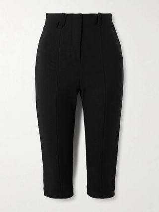 Capri Cropped Stretch-Crepe Slim-Leg Pants