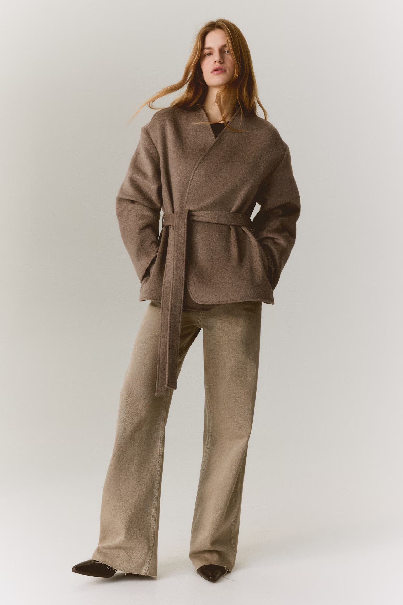 H&amp;amp;M, Tie-Belt Coat