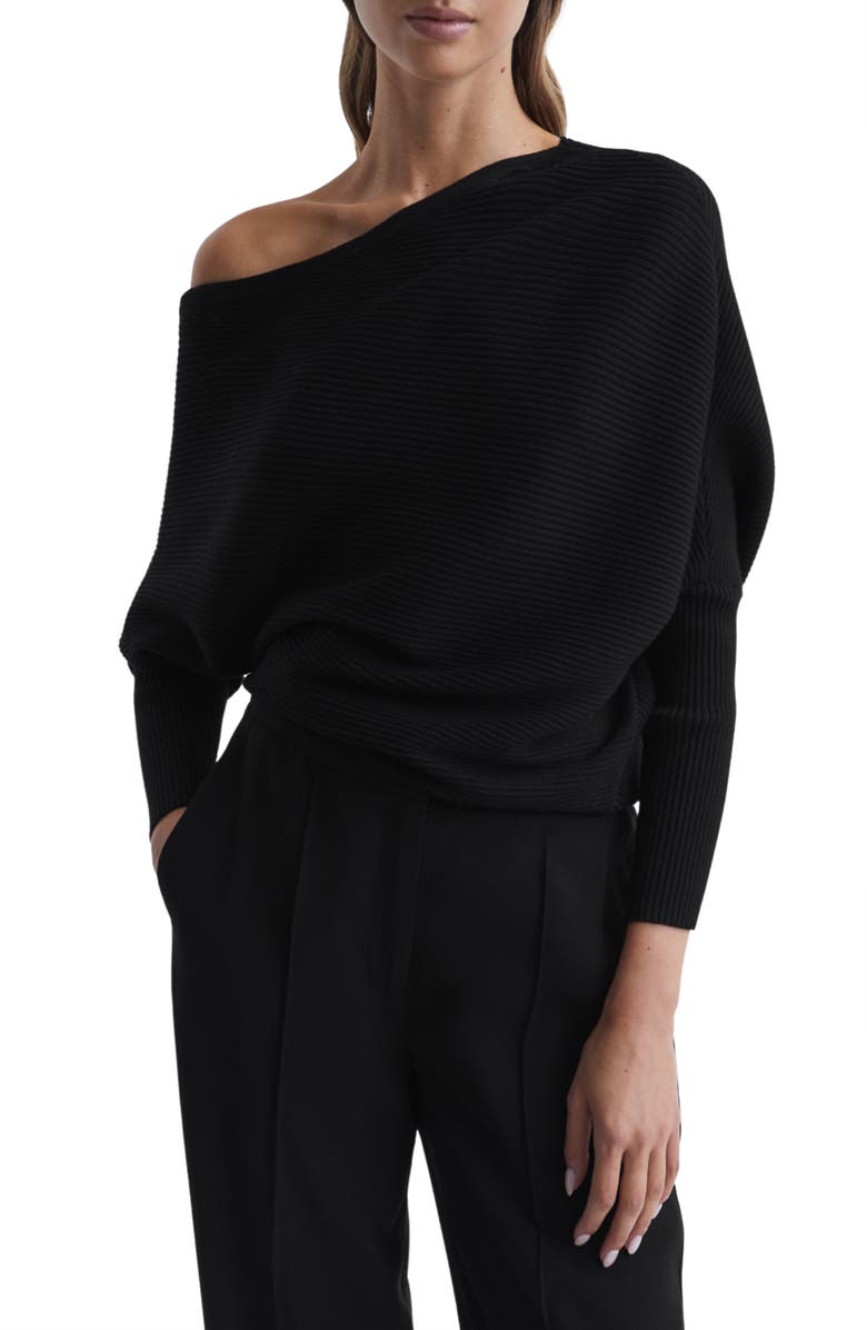Lorna Off the Shoulder Rib Sweater