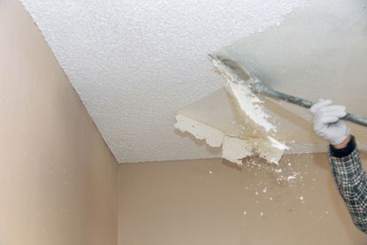 Removing texture from a ceiling