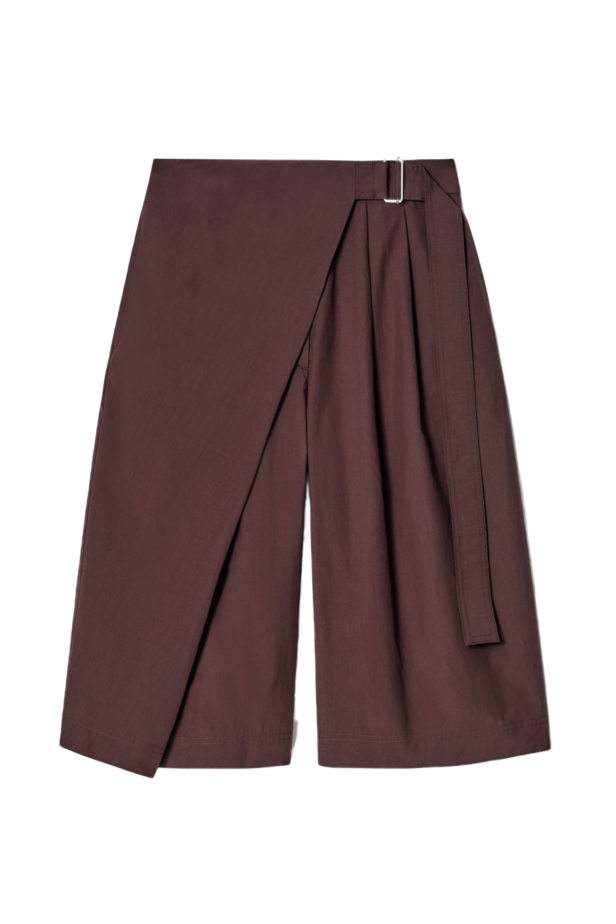 COS Belted Wrap-Front Cotton Shorts