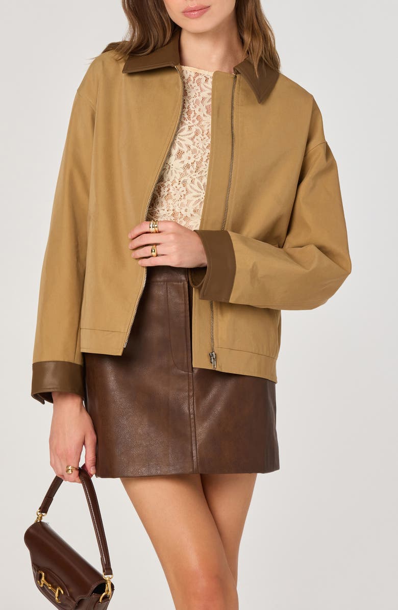 Contrast Collar Jacket