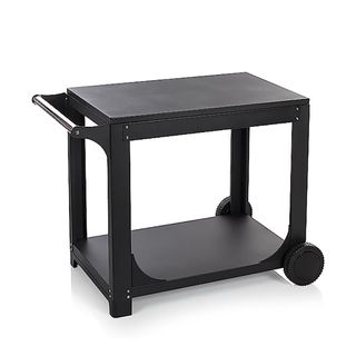 Amazon black pizza oven stand with wheels