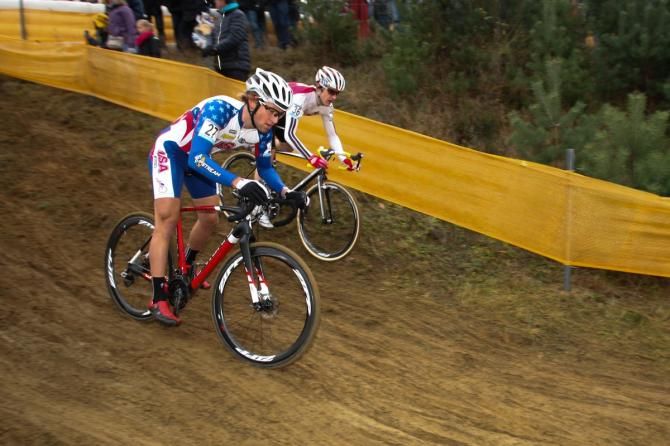 Cody Kaiser takes on the descent at the Zolder World Cup.