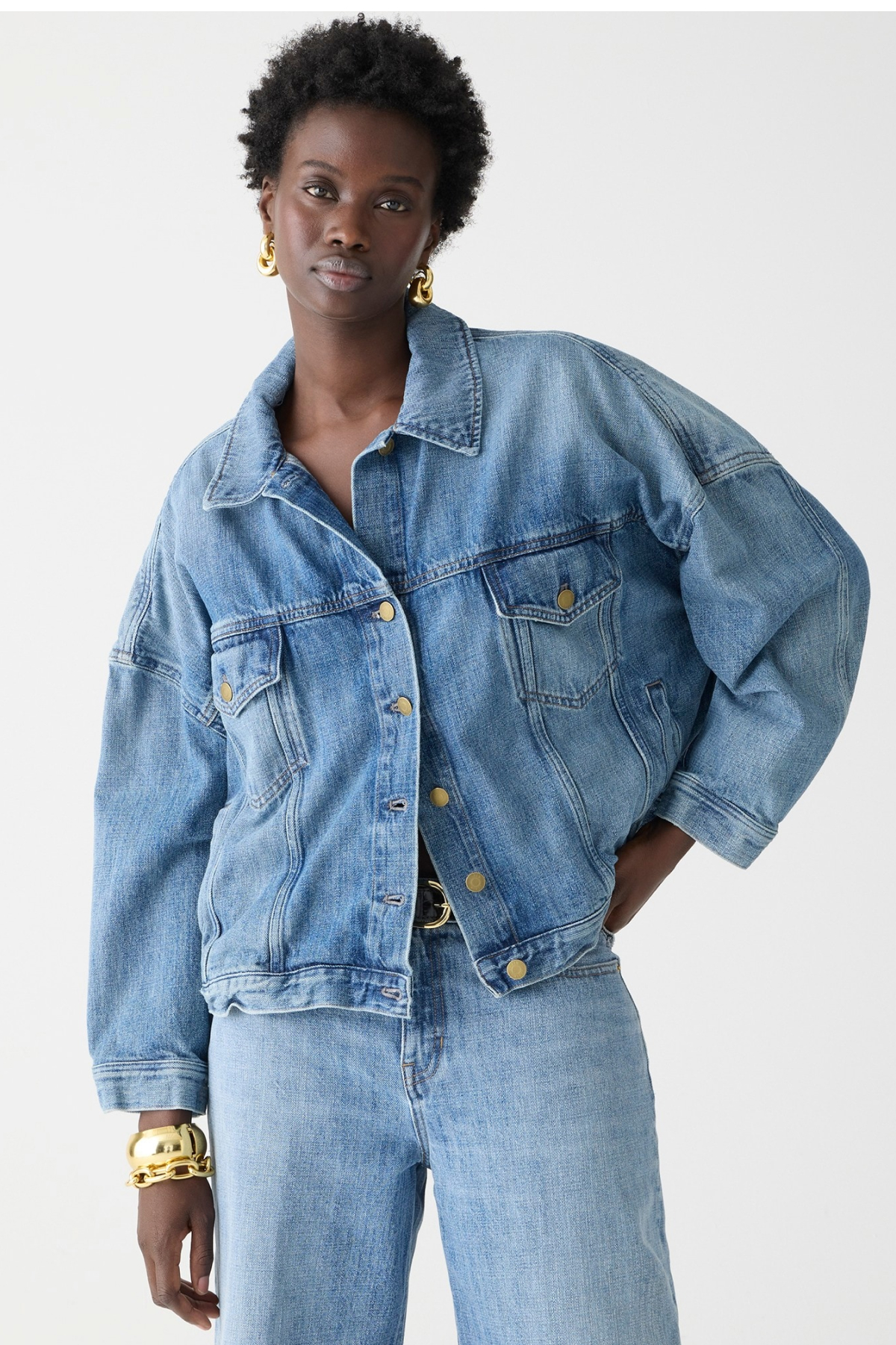 J.Crew Limited-Edition Point Sur Denim Trucker Jacket in Beach Way Wash 
