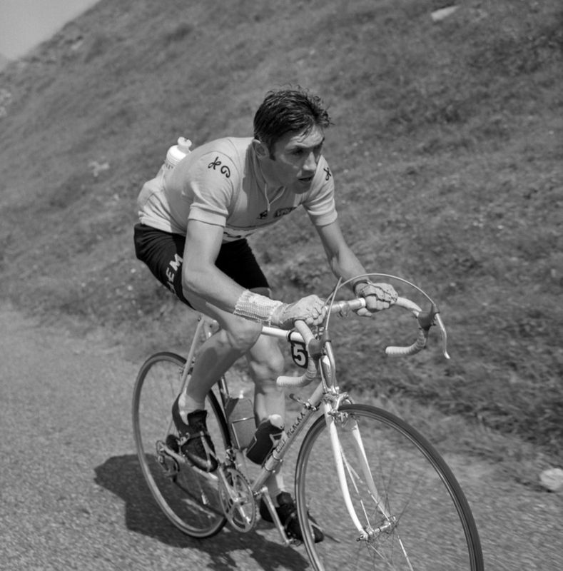 Eddy Merckx on the Col d'Aubisque during the 1969 Tour de France