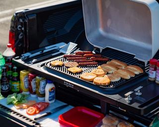 Everdure Force 2 BBQ with food on the grill