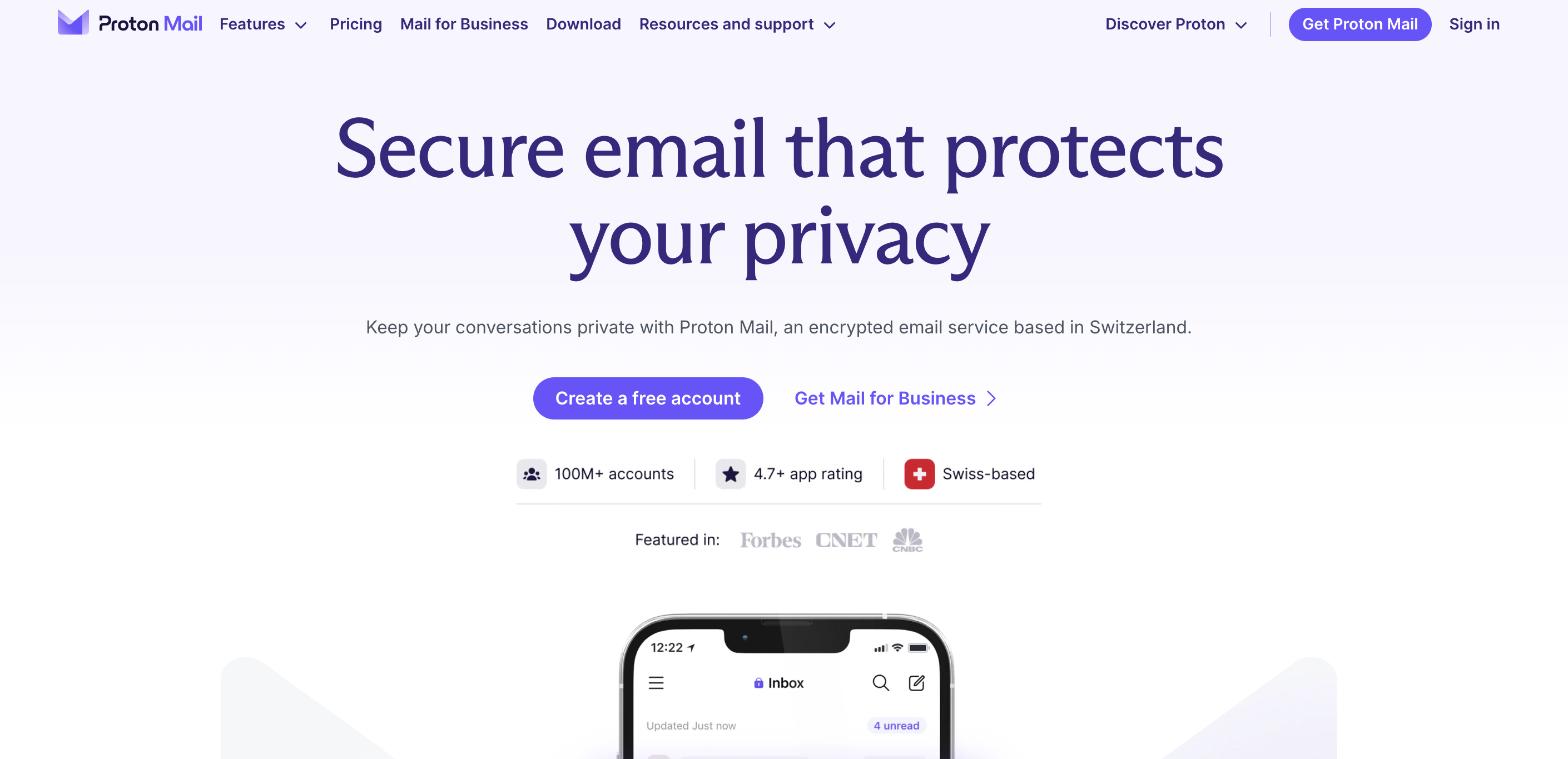 Proton Mail secure email