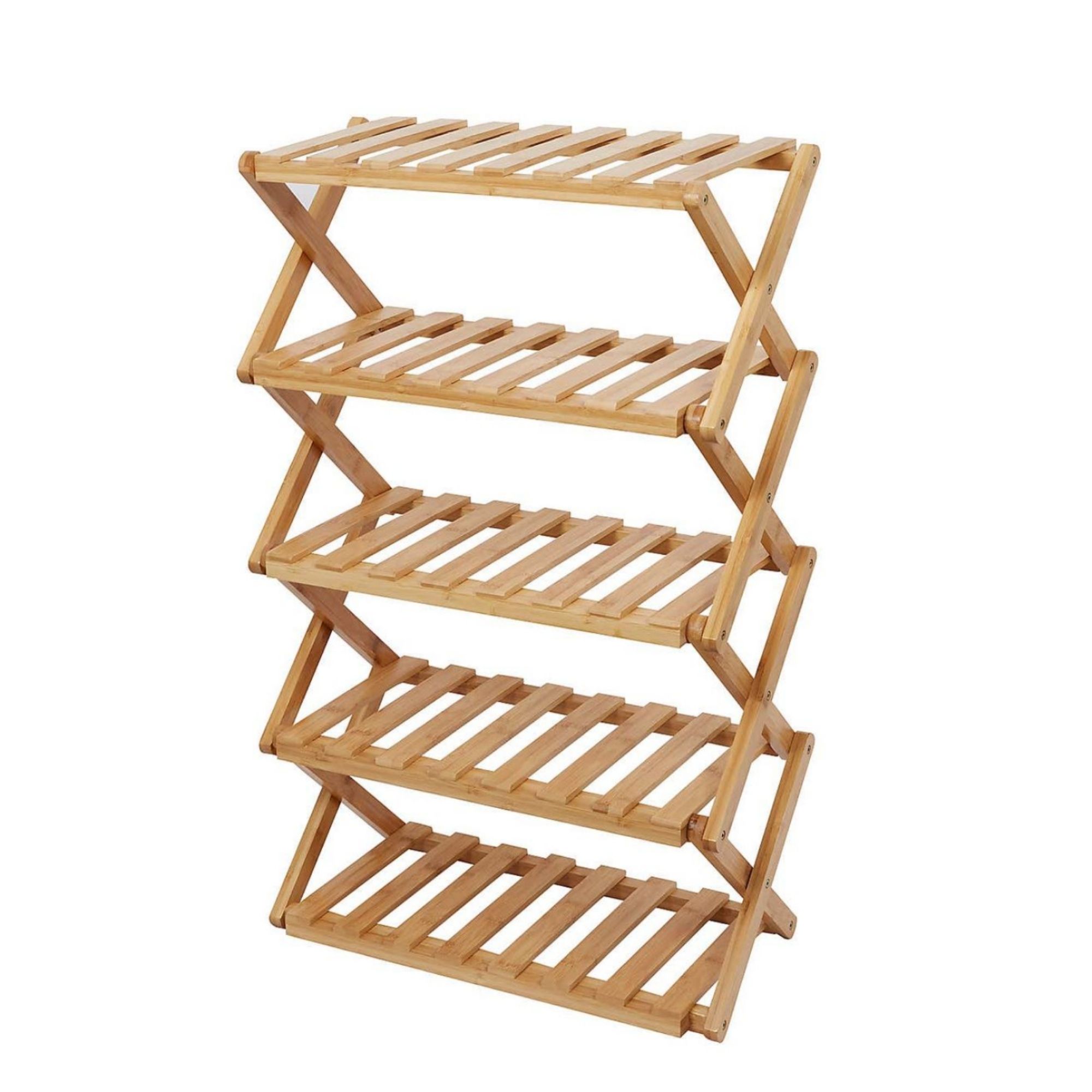 Bamboo Folding Shoe Rack