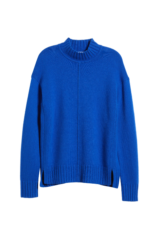 Caslon Exposed Seam Mock Neck Sweater