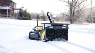 Yarbo yard bot in snow mode