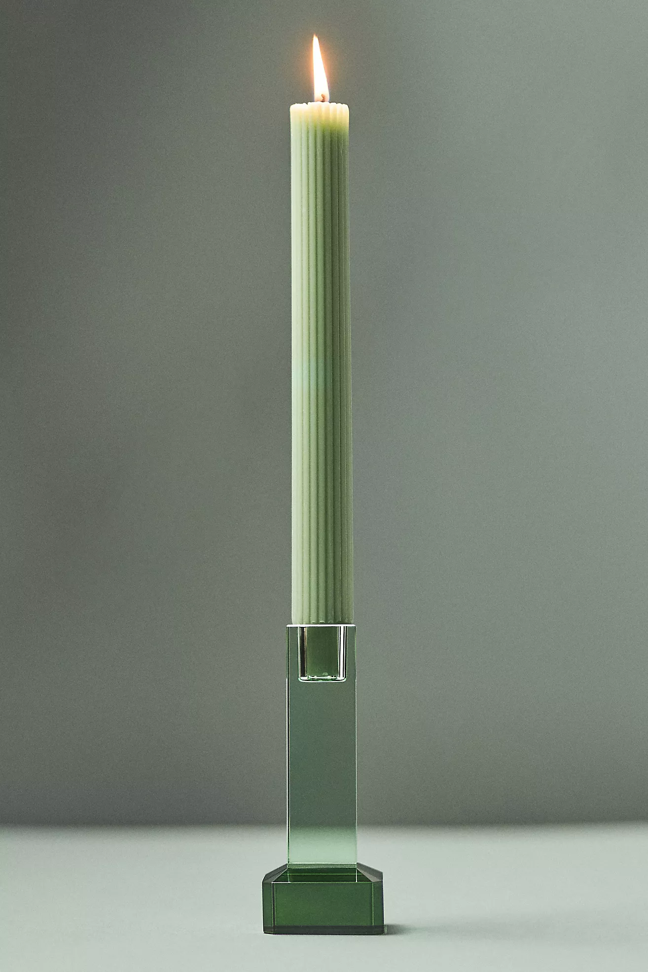 Modern Cut Glass Candle Holder