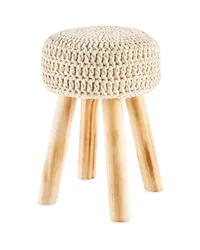 Grey Knitted Stool, £14.99 at Aldi