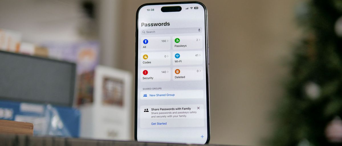 The Apple Passwords app open on an iPhone